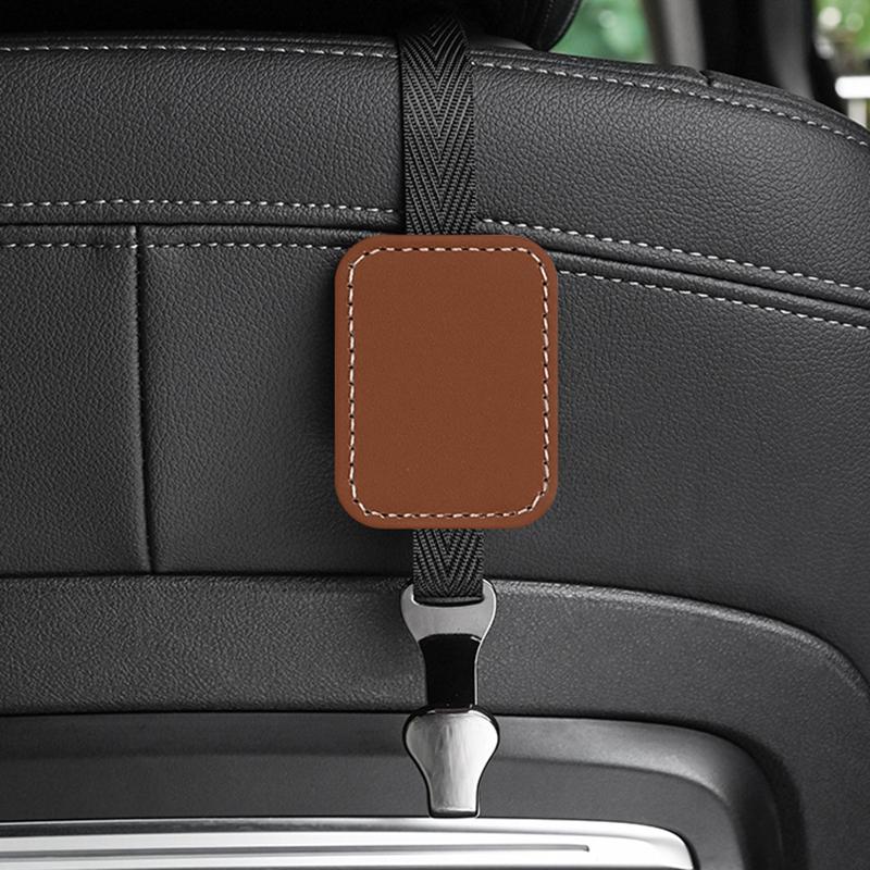 1/2Pcs Car Headrest Hooks Suede Seat Back Storage Hook Hanger for Bag Organizer Holder Clip Car Interior Decoration Accessories