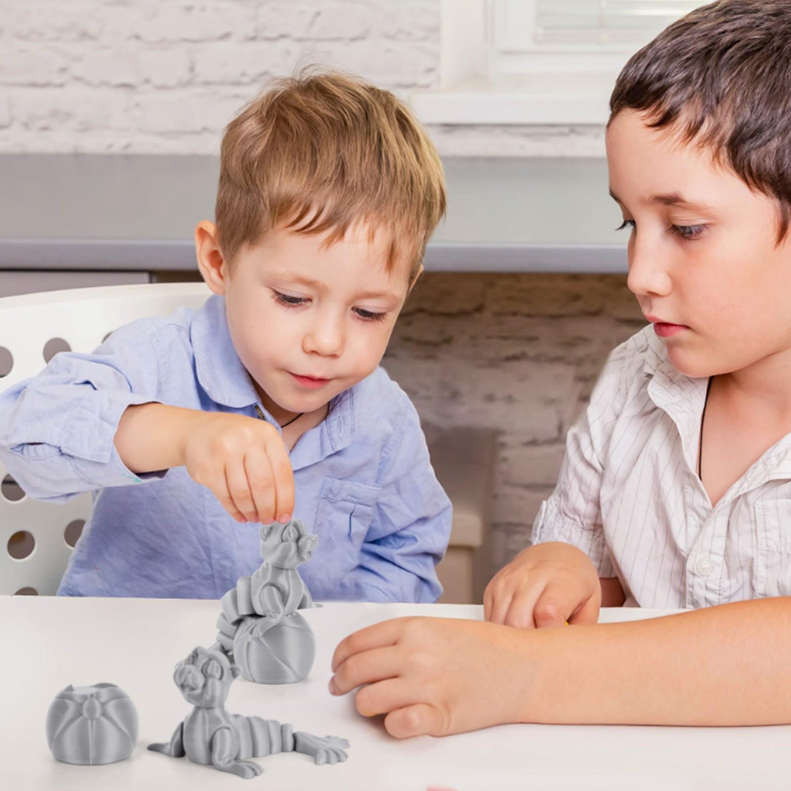 

Милые игрушки в форме животных, напечатанные на 3D-принтере, с подвижными суставами One Size