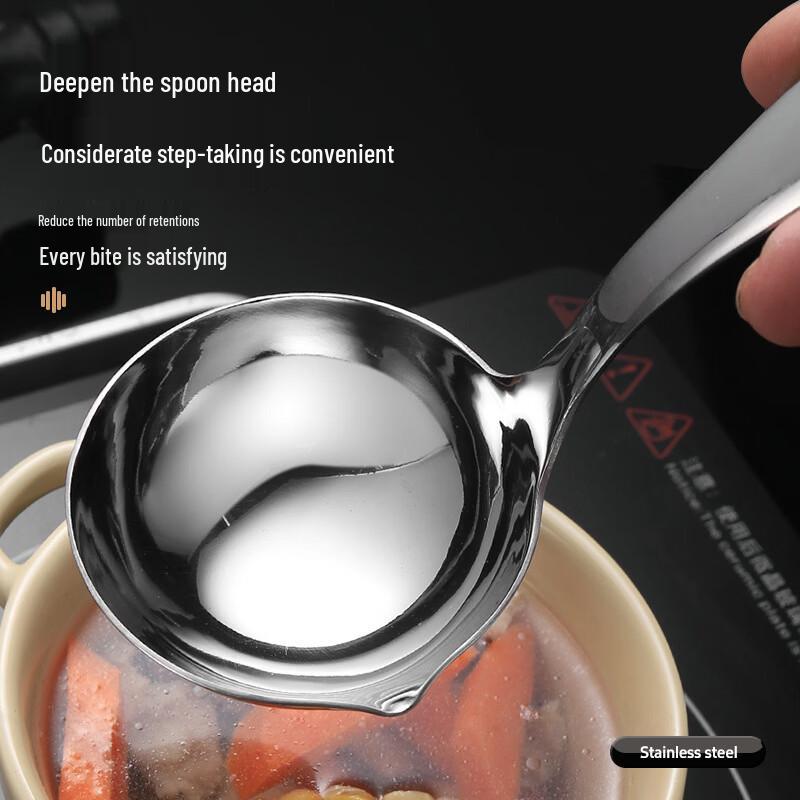 TLXT 304 Edelstahl Suppenkelle und Ölschöpflöffel Set