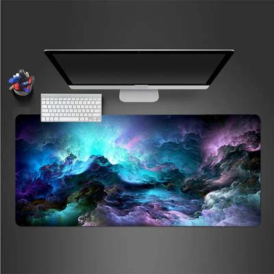 Podkładka pod mysz Krajobraz Kosmicznej Galaktyki HD Biurowa Komputerowa Niebieska Mata na Klawiaturę do Gier Mousepad Laptop Antypoślizgowa Mata na Stół