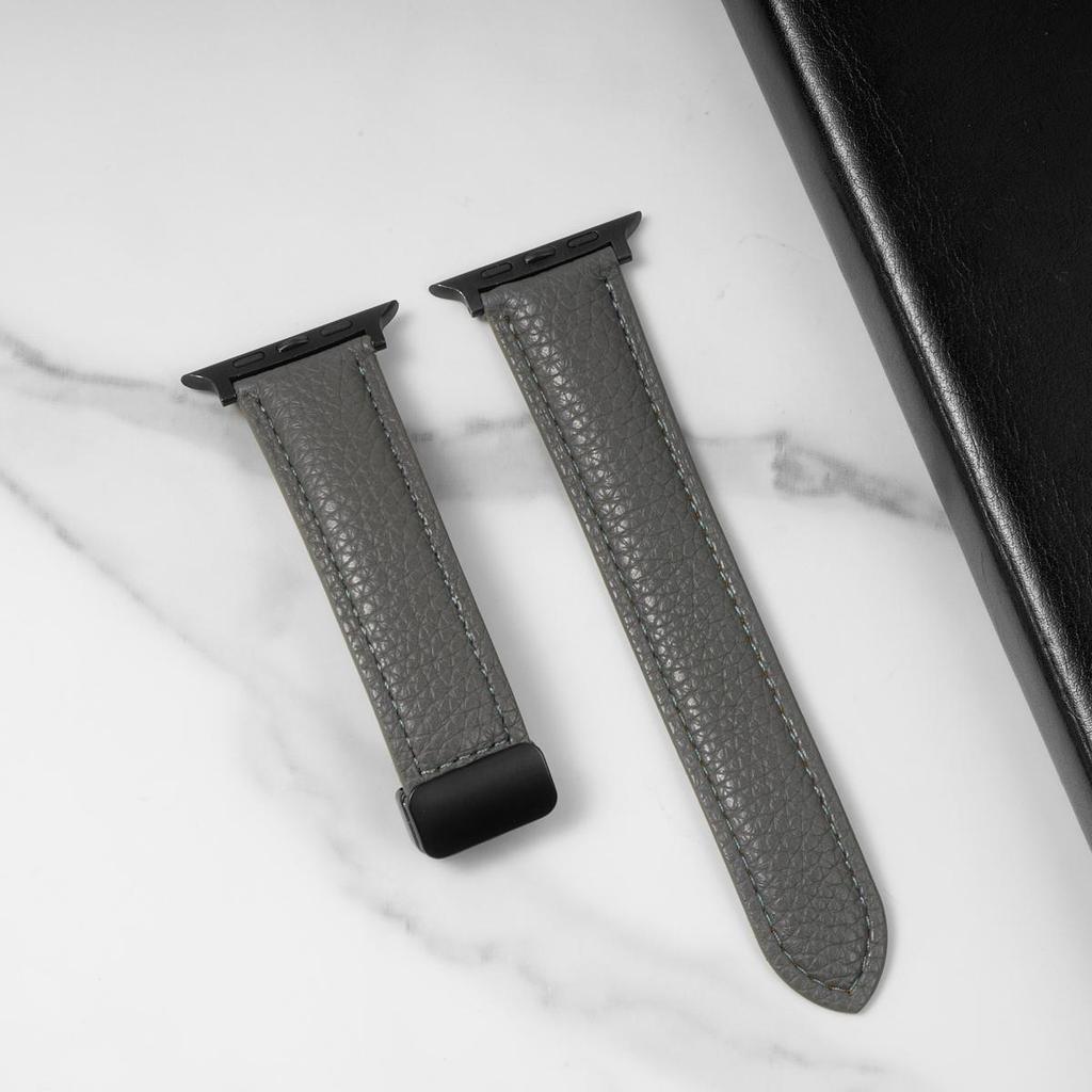 Magnetic Leather Strap for Apple Watch 10 Band 46mm 42mm 44mm 45mm 49mm 40 41mm Bracelet Correa iWatch Series Ultra 5 6 Se 7 8 9