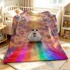 Rainbow Heaven Flannel Blanket Warm Soft Halloween Christmas Couch Warm Cozy Decorative Decor Gift for All Season