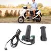  Electric Bike Throttle Grip Kit, 2 PCS Voltage Display Handlebar with SM Interface, for 12V to 99V   Electric Bikes Lithium Battery  