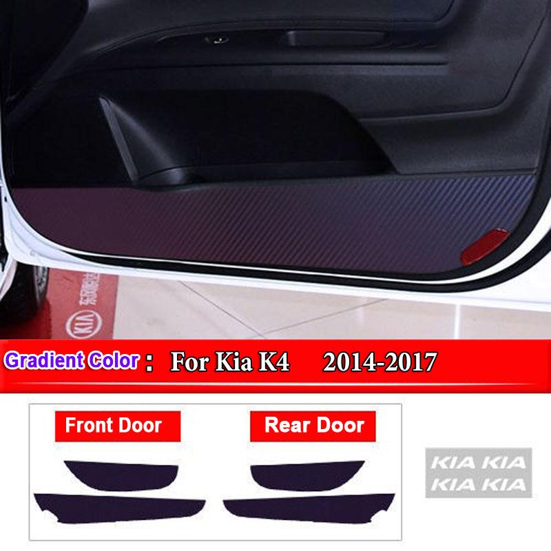 For Kia Sportage K2 K3 K4 KX3 K5 KX5 KX7 Car Inner Door Anti Kick Pad Carbon Fiber Patterned Pad Stickers Protective Accessories