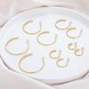 Rhinestone Gold & Silver Earrings - Fashionable, Light Luxury Hoops for Women, European & American Commuting Style.