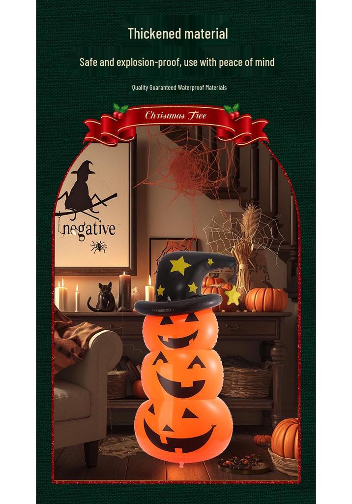 Halloween Christmas Inflatable Pumpkin Ghost Tumbler for Bar or Kindergarten Decor with Balloons