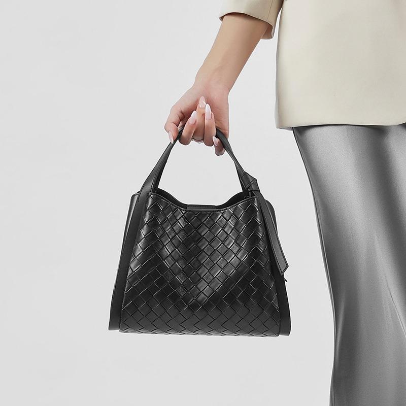 Damentasche Leder geprägt Gemüsekorb-Tasche lässig vielseitig hochwertig Handtasche Umhängetasche Damentasche