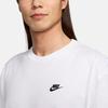 Nike Men's Solid Color Loose-Fit White T-Shirt