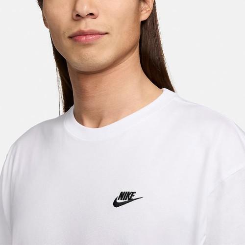 Nike Men's Solid Color Loose-Fit White T-Shirt