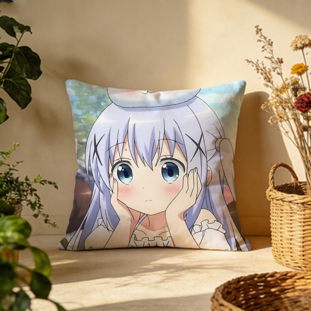 Fashion IIs the Order a Rabbitied Cushion Cover Versatile DoubleSided Pillow Case Fit for Sofa Bed Car Daily Decor