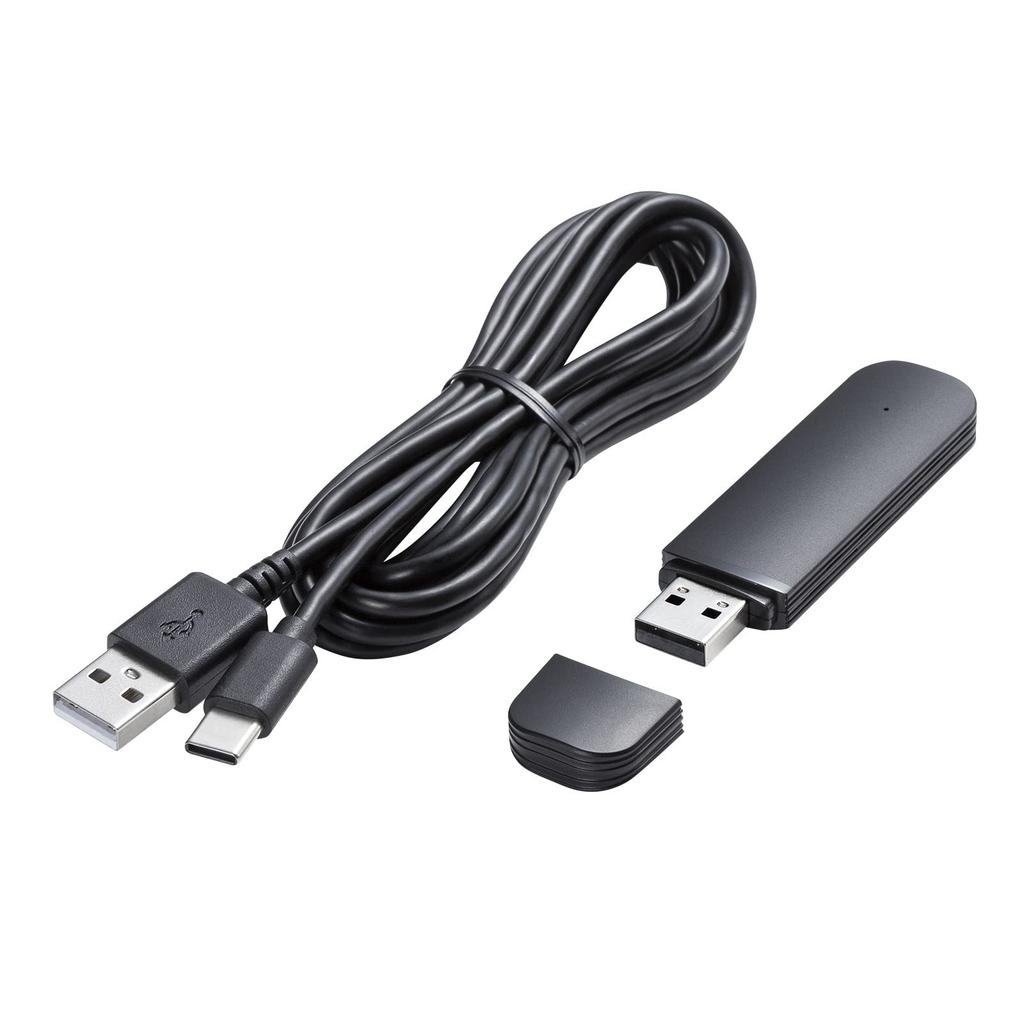 Sanwa Supply Wireless USB A Webcam, Wide-Angle Type, Connector, CMS-V69BK