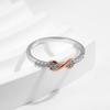 Solid 925 Sterling Silver Infinite Love Simple Ring Romantic Rose Gold Color Wedding Ring For Women Fine Jewelry Gift