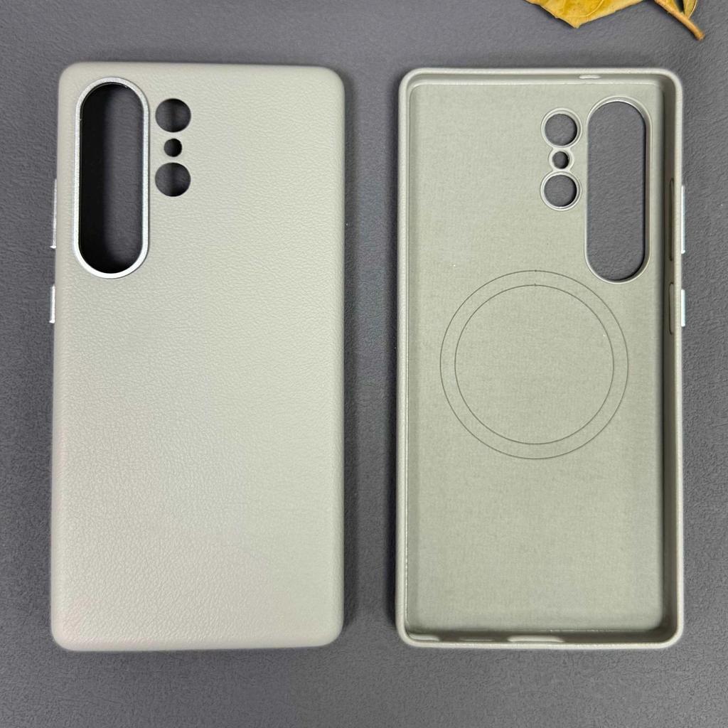 High Quality Drop Proof Leather Phone Case For Samsung Galaxy S25 Ultra Invisible Strong Magnetic Charging Protect Cover Fundas