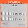 J-19 White Heart Toe Nail Stickers Removable False Nail Tips Luxury Style