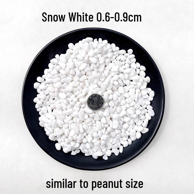 Hanbaiyu Natural White Pebbles for Gardening and Landscaping