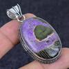 Purpurite Gemstone Handmade 925 Sterling Silver Jewelry Pendant 2.21" C2P41