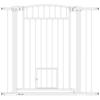 Dog Safety Barrier Double-Locking System Pressure or Drill Mounting Width 76-104 Cm White