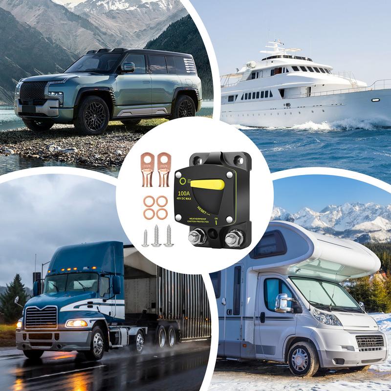 Manual Reset Circuit Breaker Boat Electronics Trolling Motor Quick Connect Automotive Circuit Breaker Trolling Motor Connector