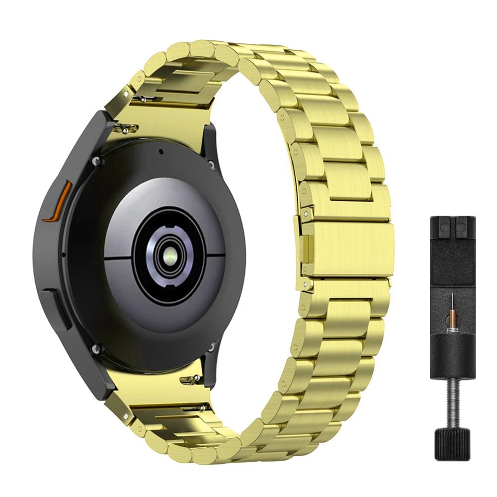 No Gaps Stainless Steel Band for Samsung Galaxy Watch7 6 4 Classic 46mm 47mm/Watch4 5 Pro 44mm 40mm Strap Curved End Bracelet