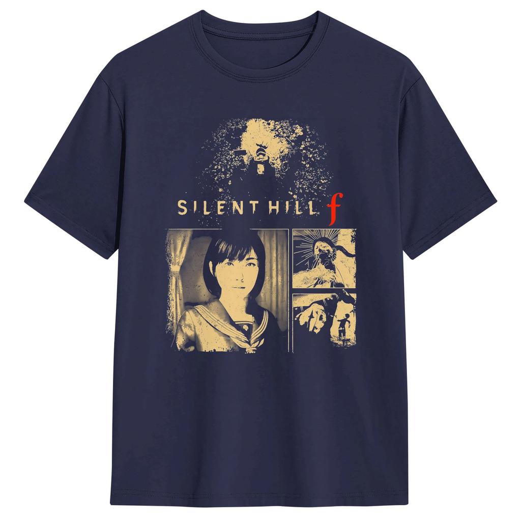 Silent Hill F T-Shirt Sommer Freizeit T-Shirts 100% Baumwolle Rundhals 4XL 5XL 6XL T-Shirts Kurzarm Streetwear T-Shirt