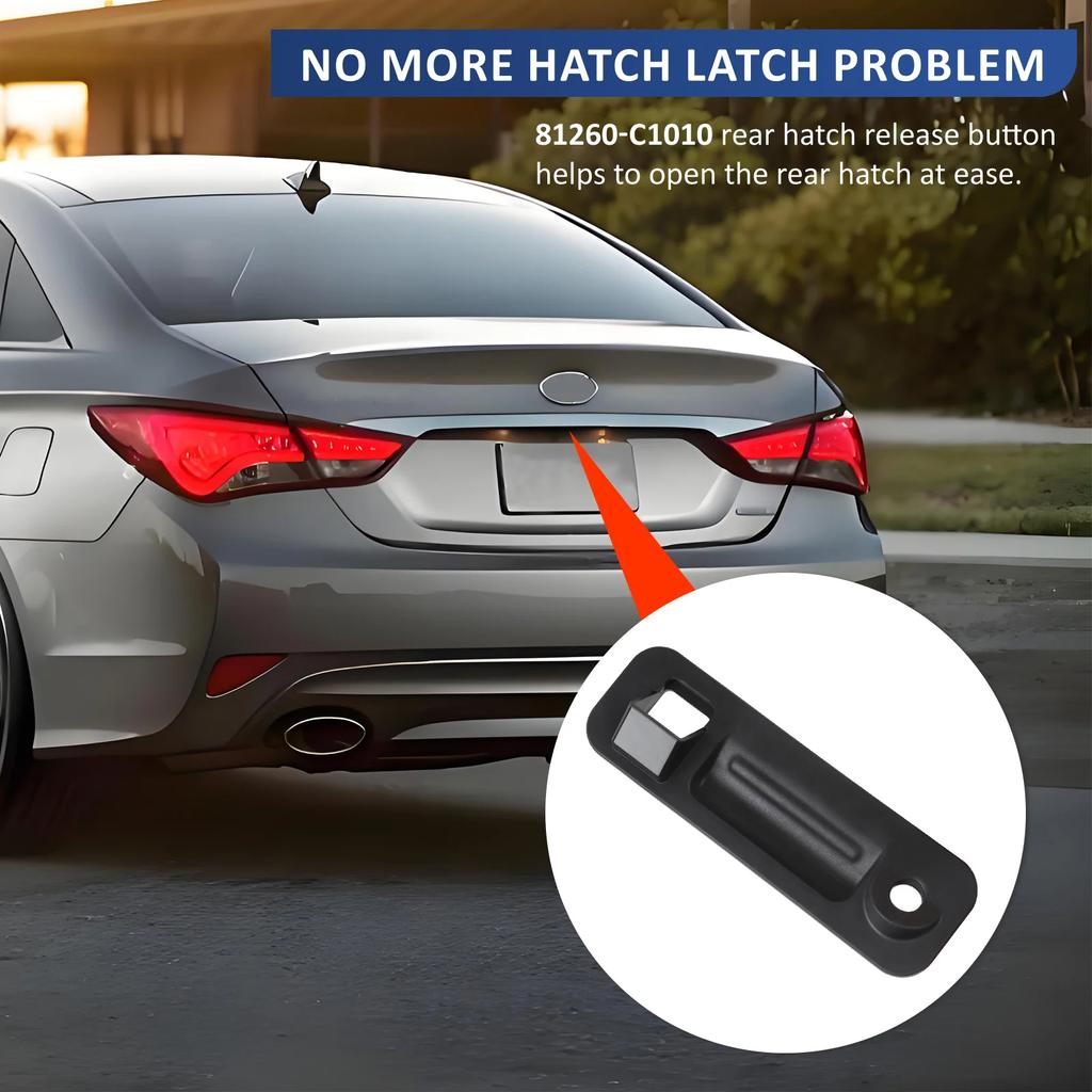Tailgate Opening Button Shell 81260C1010 81260-C1010 for Hyundai Sonata 2015-2017 Outside Trunk Lid Lock Handle Shell