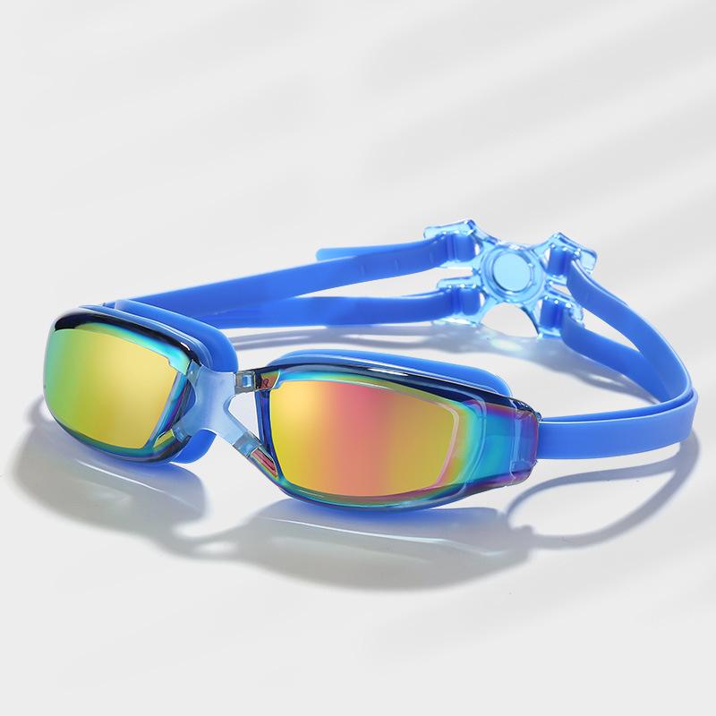 Plating Swimming Goggles Eyewear with Case Adults Professional Waterproof Anti Fog UV Shield Swim Pool Water Glasses Men Women