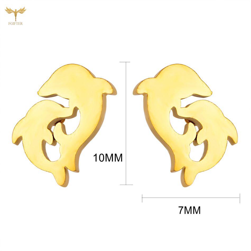 12 Pair Marine Animal Earrings for Women Sea Turtle Shell Starfish Dolphin Penguin Fish Stainless Steel Ear Studs Summer Zircon