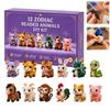 12 Zodiac Beaded Animals DIY Kit 3D Handmade Craft Set Includes All Materials for Creating Twelve Animal Figures Suitable for Hobby and Decoration