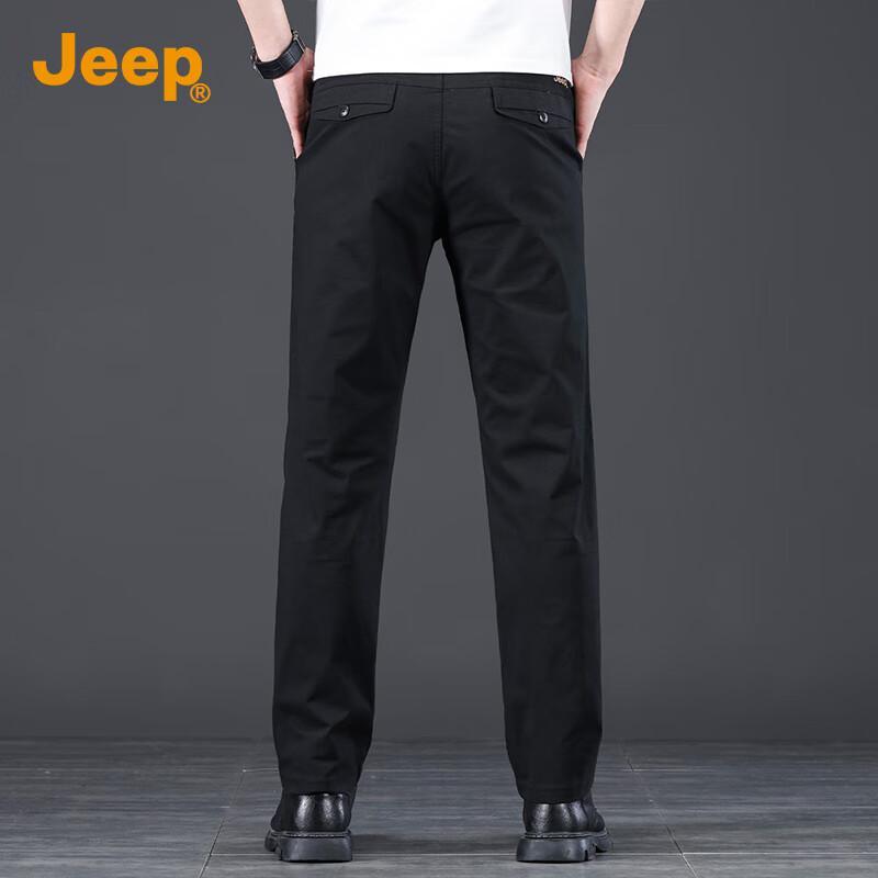 Jeep Men's Straight Fit Stretch Casual Pants
