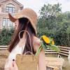 Women Summer New Hats Straw Women Sun Hat with Flowers Lady Summer Hat Wave Brim Bucket Cap Female Straw Hats Beach Panama