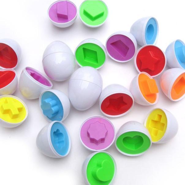 6pc Mixed Shape  Pretend Puzzle Smart Eggs Baby Kid Learning Toy