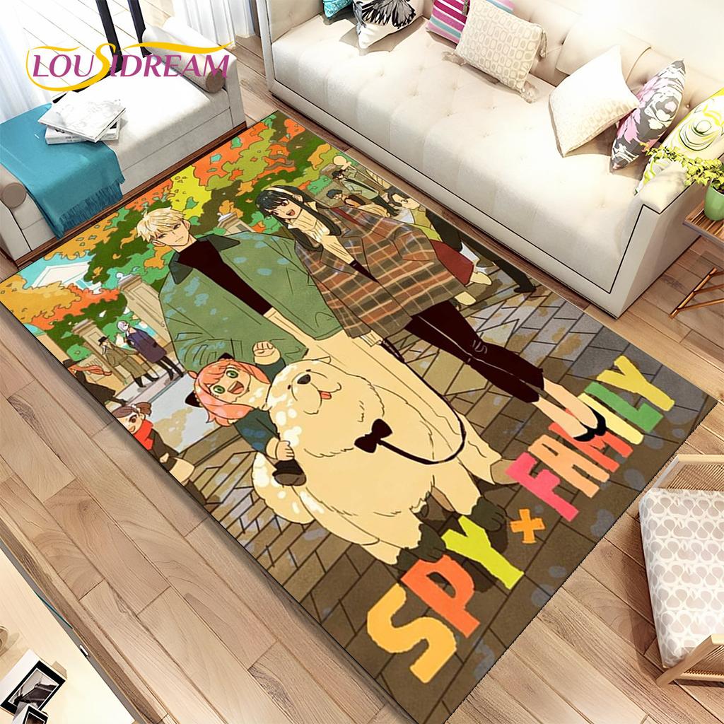 Japan Anime SPY×FAMILY Cartoon  Area Rug Large,Carpet Rug for Living Room Bedroom Sofa Doormat Decoration,kid Non-slip Floor Mat