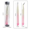 Multifunctional Double-Ended Nail Tool: Tweezers & Silicone Pressing Stick for Nail Art