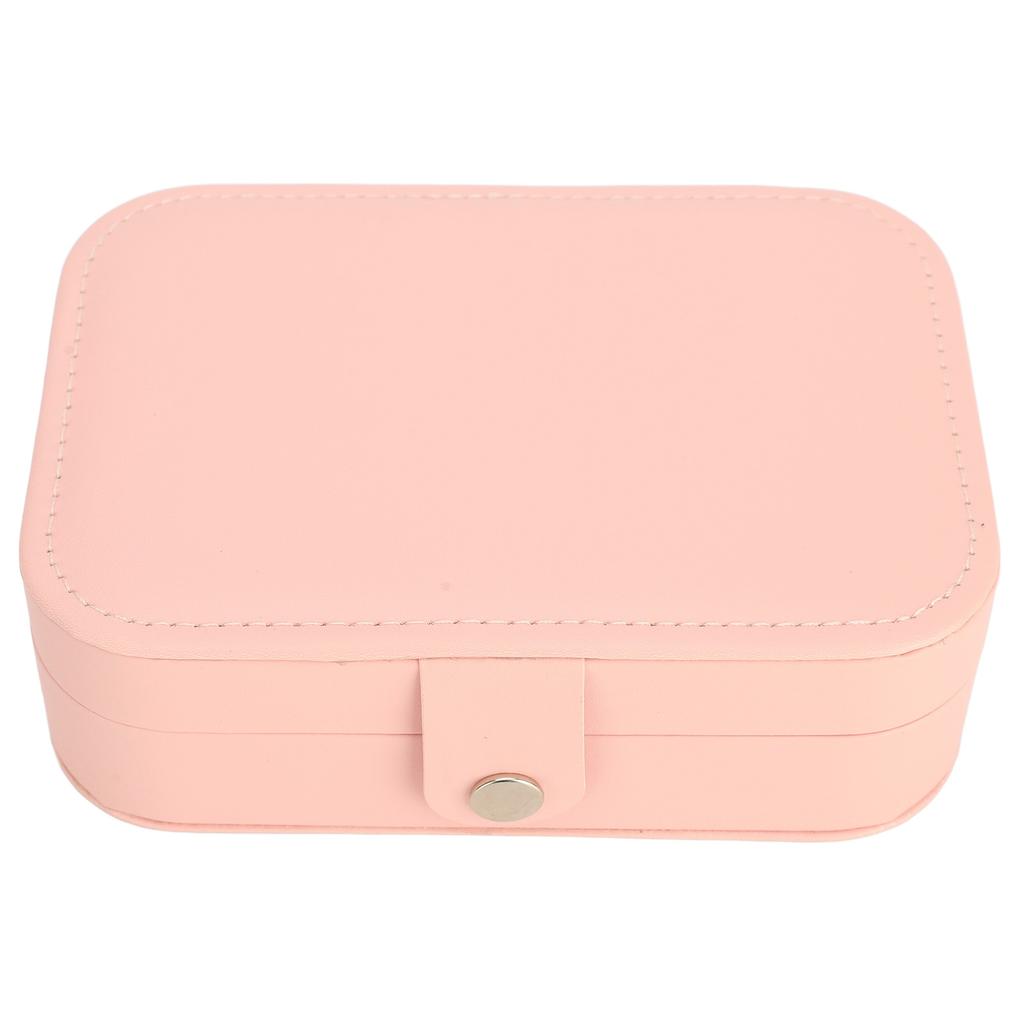 Travel Jewelry Box Portable Mini Jewelry Storage Box Double Layer PU Leather Jewelry Organizer for Earrings Rings