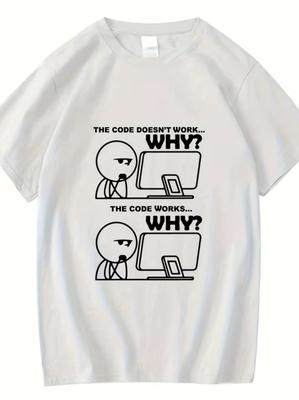 UnisexS TShirt with The Phrase THE CODE DOESNT WORKWORKS Featuring a Humorous Graphic Perfect for Programmers As a Casual An