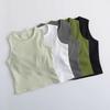 Women's Quick-Dry Sleeveless Yoga Vest with Chest Pad