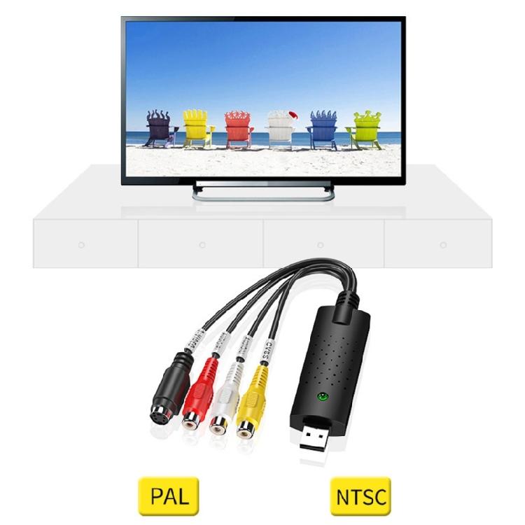 USB 2.0 Sound Video Konverter Video Capture Card Box VCR TV zu Digital Konverter 720x480@30fps Für PC