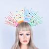 Exaggerated Rainbow Hairband Aureole Goddess Headband Headpiece Colorful Flower Hair Hoop  Parade