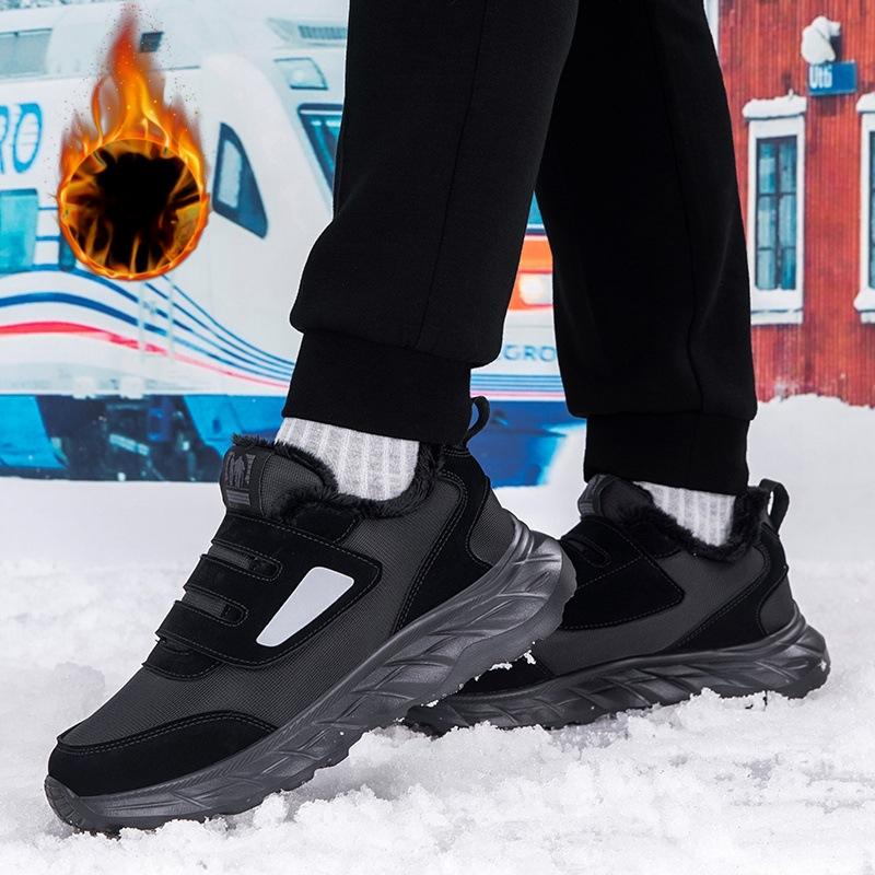 Men and women padded plus size fur winter warm rehabilitation snow boots waterproof ankle boots non-slip hiking mountaineering sports cotton boots