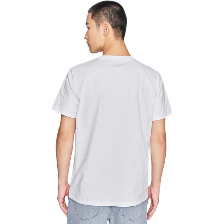 SS25 Standard Round Neck Glitter Logo Printed Casual Short Sleeve T-Shirt Men T-Shirts White LMT0098104LE00FK14000