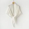Wholesale solid color bohemian triangular scarf, hollow knit outer layer, shawl, thin scarf, annotated shoulder small shawl