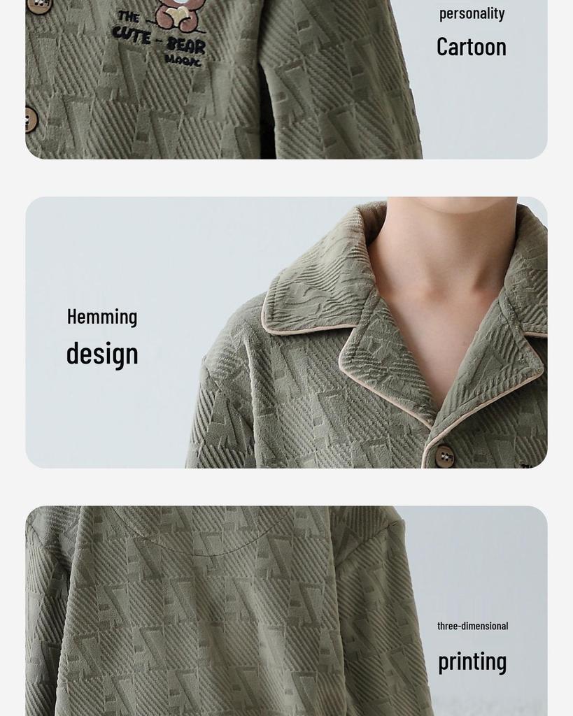 Boys' Thick Fleece Pajamas - Autumn/Winter 2025 Collection