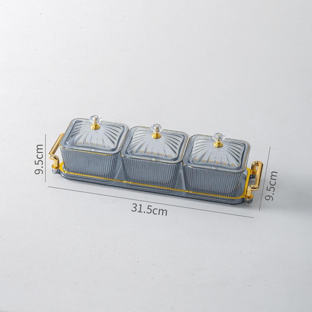 Divided Dried Fruit Plates Food Storage Container Multifunctional Appetizer Serving Tray for Snack