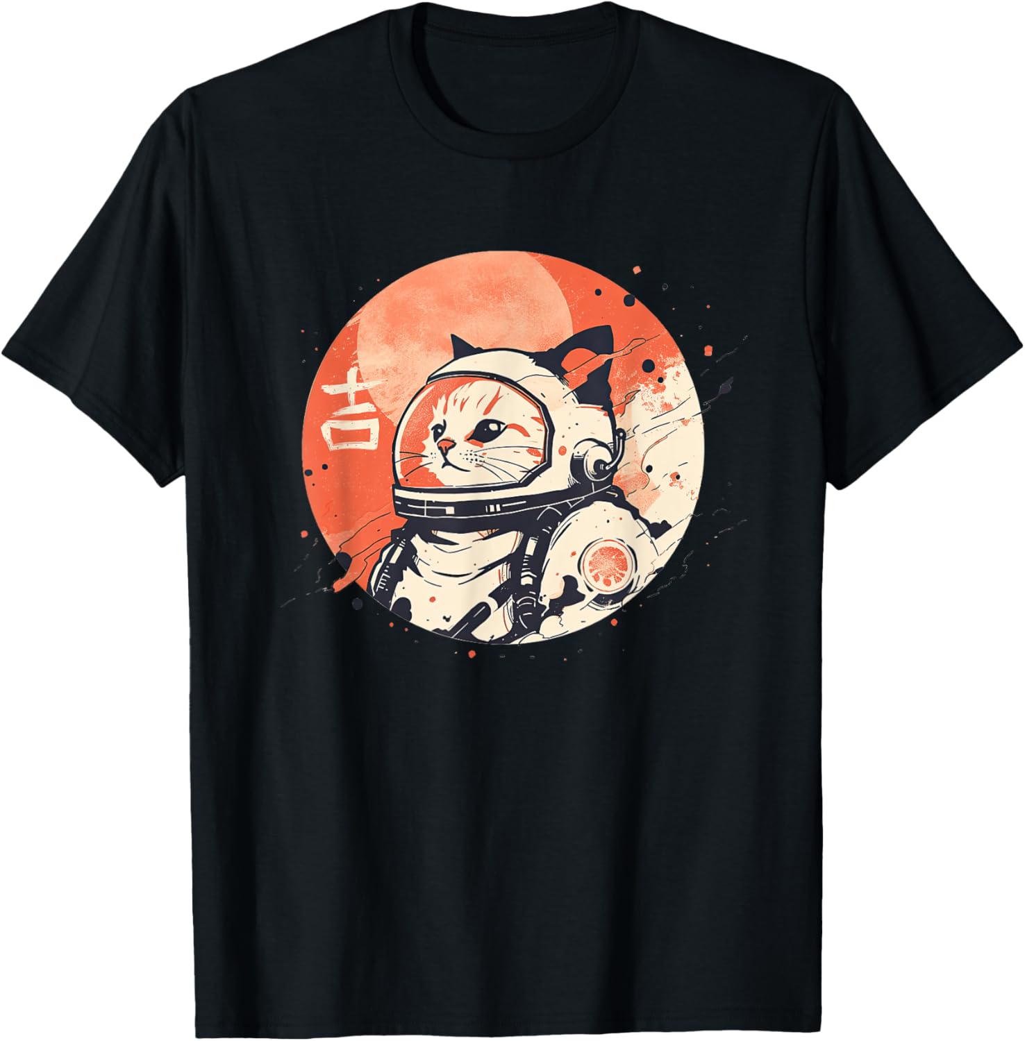 Astronaut Cat Moon Graphic T-shirt XXXXL