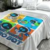 1PC ASTRO BOT Custom Name Patterned Flannel Blanket Suitable For All Seasons for Home Decor Warmth and Comfort Gifts Holiday Present