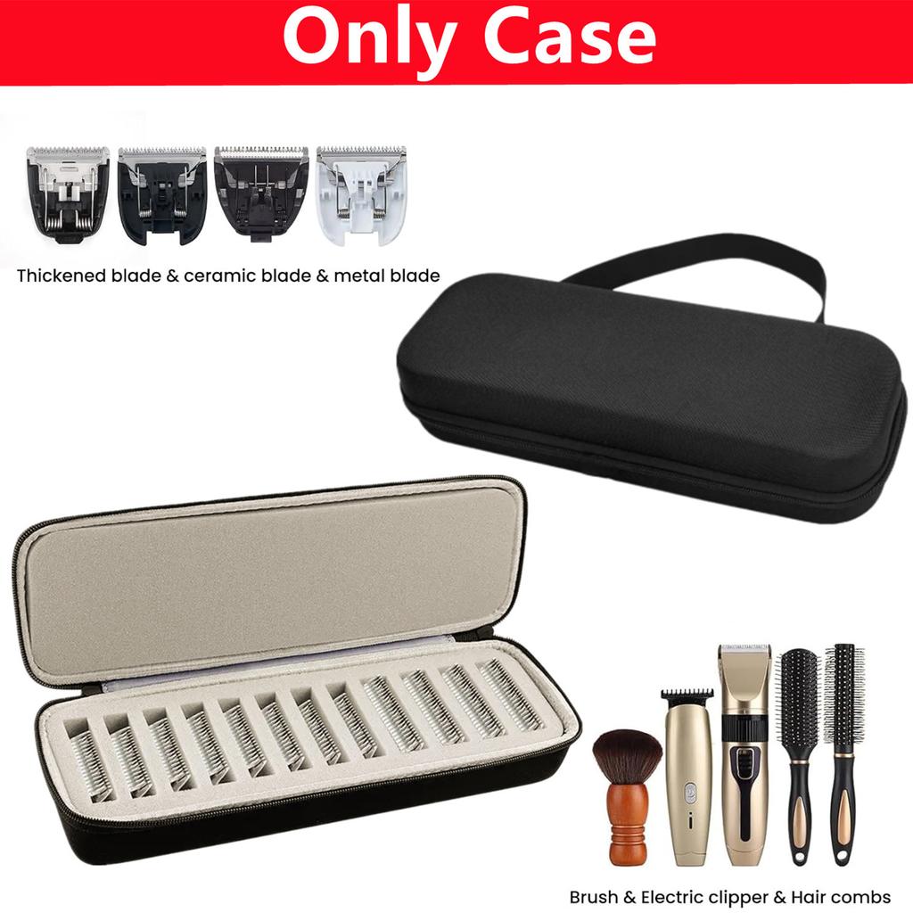 Grooming Clipper Blade Case 12 Slots Grooming Clipper Blade Case Holder Barber Guard Blades Storage Bag Organizer Beauty Supplie