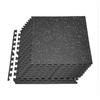 Tapis d'Exercice Puzzle, 12 Pièces Tapis d'Équipement de Fitness, 610 x 610 x 10 mm, Ensemble de Tapis en Mousse EVA Haute Densité, Dalles Souples en Caoutchouc Emboîtables, Protecteur