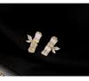 Banyan Tree S925 Silver Bamboo & Cat's Eye Stone Earrings for Women - Small Ancient Chinese Palace Style Design