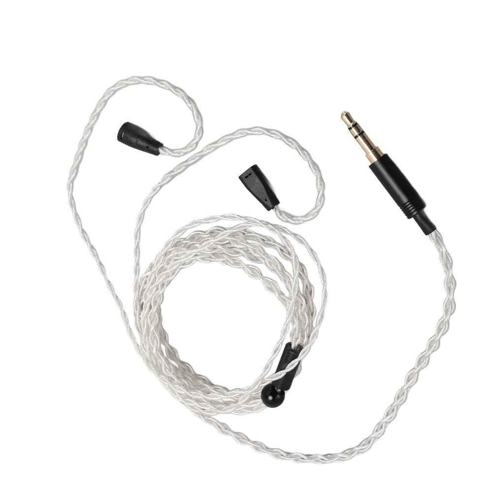 3.5mm Upgraded Earphone Cable 4 Core Silver Plated Copper Wire Gold Plated Plug Replacement Cable