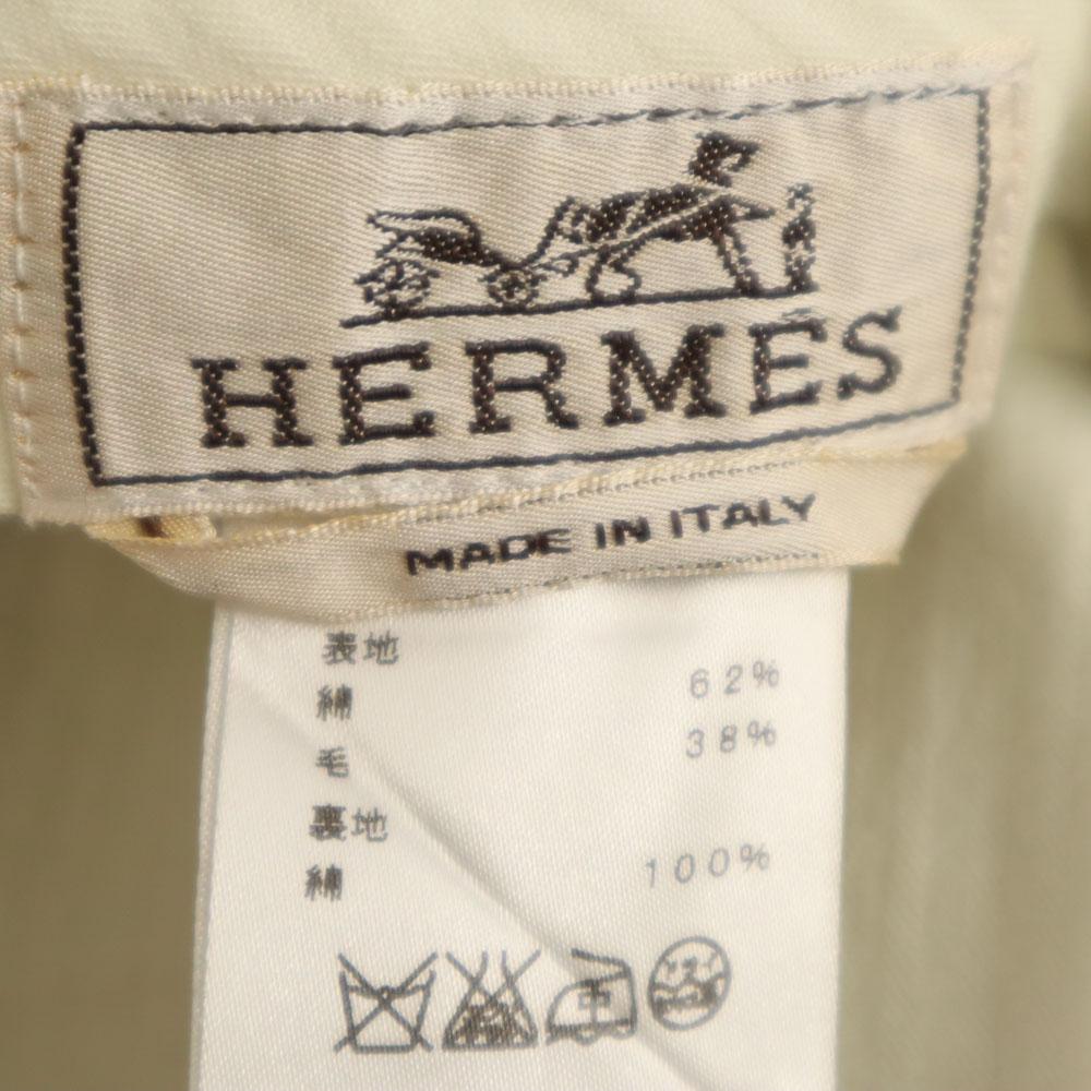 Hermes Made In Italy Cotton Pants Gray Men's Used